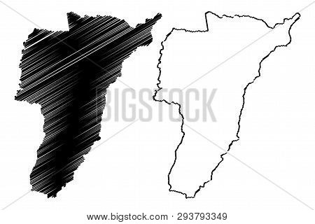 Quindio Department (colombia, Republic Of Colombia, Departments Of Colombia) Map Vector Illustration