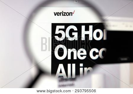 Moscow, Russian Federation - April 05, 2019: Verizon Website Homepage. 5g Technology. View On Page A