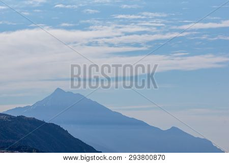 Ammouliani, Greece - April 3, 2015: Panoramic View To Mount Athos From Ammouliani Island, Athos, Cha