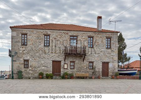 Ammouliani, Greece - April 3, 2015: Town At Ammouliani Island, Athos, Chalkidiki, Central Macedonia,