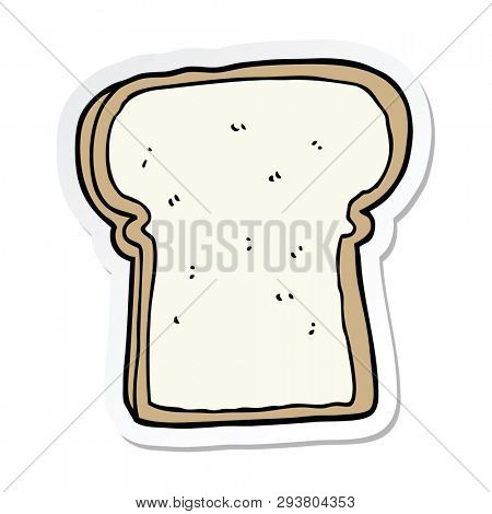 sticker of a cartoon slice of bread