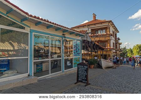 Chernomorets, Bulgaria - August 11, 2018: Typical Street Of Village Of Chernomorets, Burgas Region, 