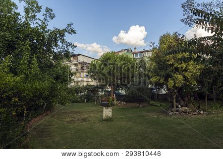 Chernomorets, Bulgaria - August 11, 2018: Typical Street Of Village Of Chernomorets, Burgas Region, 