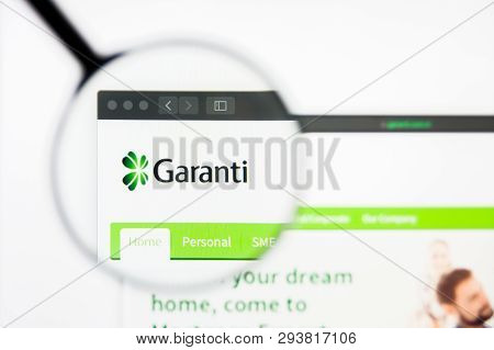Los Angeles, California, Usa - 5 April 2019: Illustrative Editorial Of Garanti Bank Website Homepage
