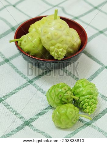 Vegetable And Herb, Fresh Ripe Noni, Morinda Citrifolia, Great Morinda, Indian Mulberry, Beach Mulbe