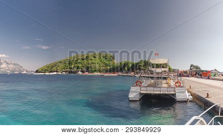 Boat Trip Along The Coast Of Budva In Montenegro