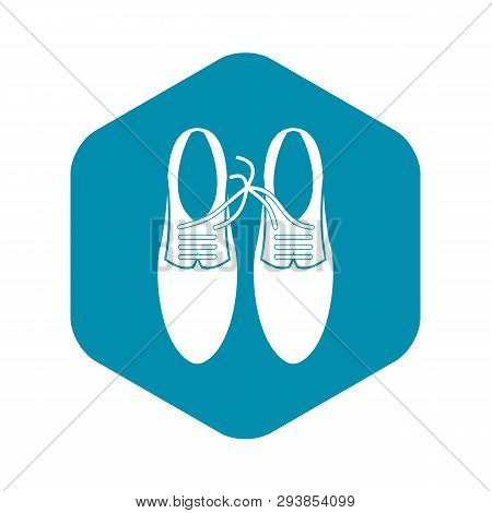 Tied Laces On Shoes Joke Icon In Simple Style Isolated On White Background. Jest Symbol
