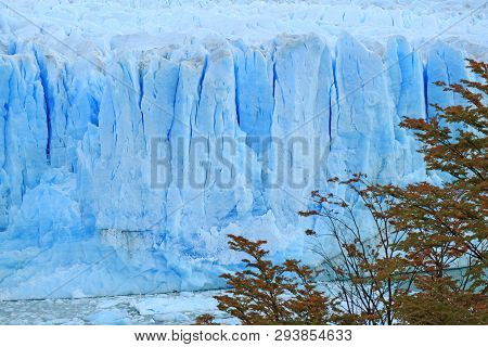 Perito Moreno Glacier In The Lake Agentino, Los Glaciares National Park, El Calafate, Patagonia, Arg