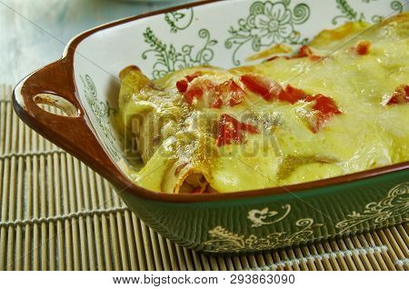 Creamy Pepperjack Chicken Enchiladas