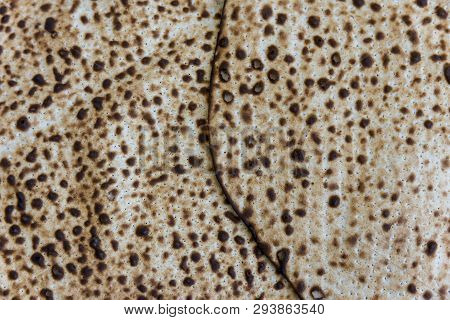 Background Of Matzo On Pesah Matzoth, Textured, Macro, Israel,