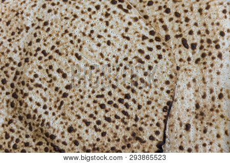 Background Of Matzo On Pesah Matzoth, Textured, Macro, Israel,
