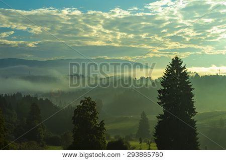 Beautiful Sunset In Asiago During A Spring Day