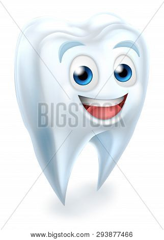 A Cartoon Cute Tooth Dental Dentists Mascot Character