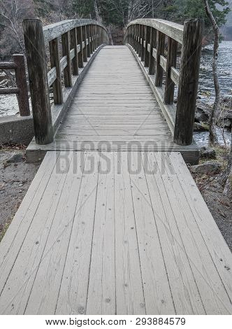 Old Wooden Bridge In Yuno Lake - Nikko, Japan