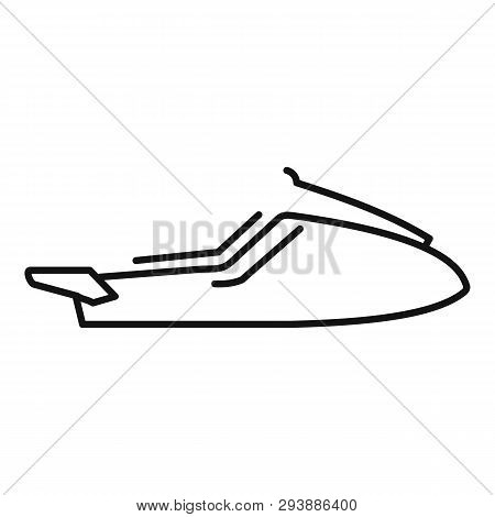 Fast Jet Ski Icon. Outline Fast Jet Ski Vector Icon For Web Design Isolated On White Background