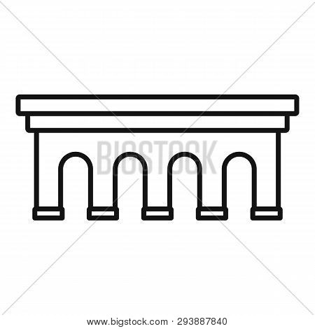 Beton Bridge Icon. Outline Beton Bridge Vector Icon For Web Design Isolated On White Background