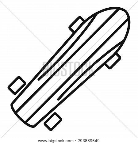 Penny Board Icon. Outline Penny Board Vector Icon For Web Design Isolated On White Background