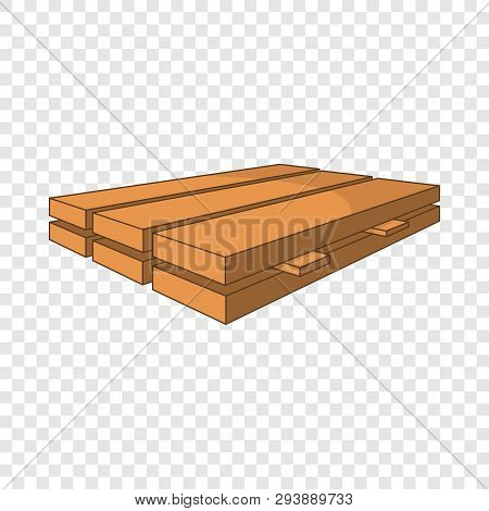 Wood Boards Icon. Cartoon Illustration Of Boards Vector Icon For Web Design