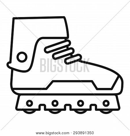 Professional Inline Skates Icon. Outline Professional Inline Skates Vector Icon For Web Design Isola
