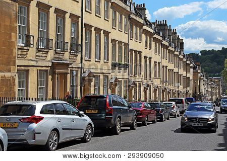 Bath, Great Britain - May 14, 2014: This Is One Of The Streets Of The Historic Center Of The City, W