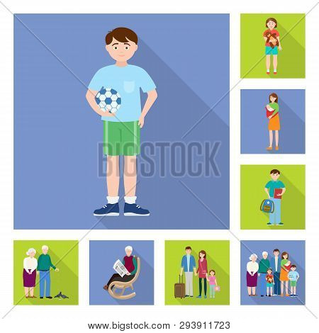 Vector Illustration Of Generation  And Happy  Sign. Set Of Generation  And Avatar  Vector Icon For S