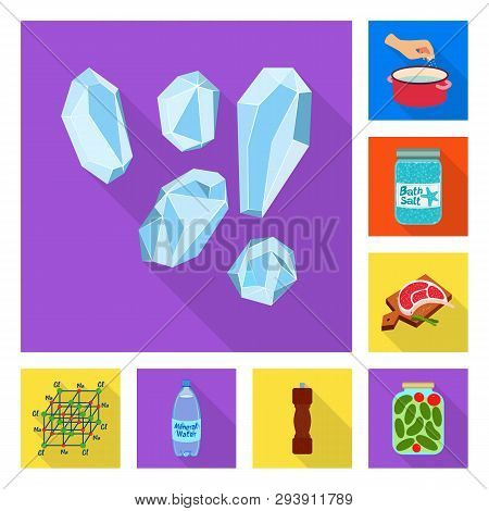 Vector Design Of Raw  And Kitchen  Icon. Collection Of Raw  And Sea Vector Icon For Stock.