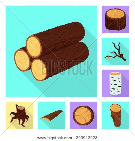 Vector Illustration Of Material And Nature  Symbol. Set Of Material And Raw  Stock Vector Illustrati