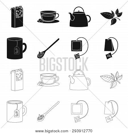 Vector Design Of Healthy And Floral  Sign. Set Of Healthy And Gradient Stock Vector Illustration.