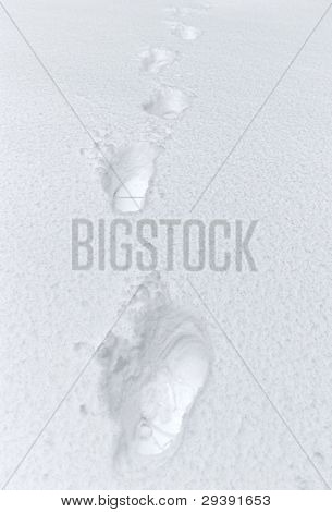 Footmarks i sneen
