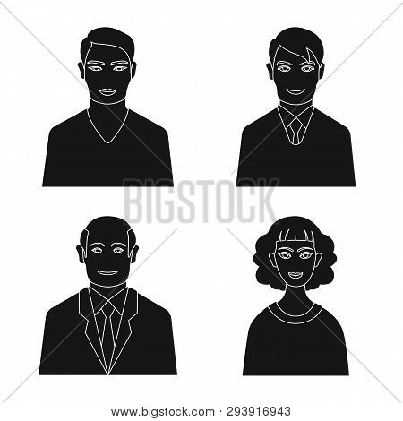 Vector Illustration Of Photo And Character  Logo. Collection Of Photo And Face Stock Symbol For Web.