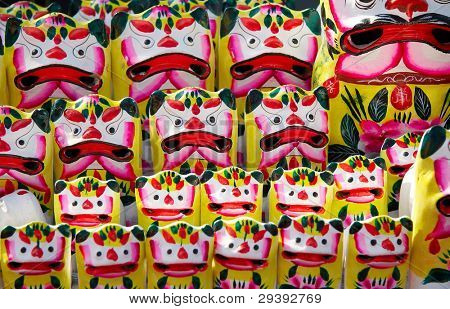 Tigre chinois argile figurine.it est un jouet traditionnel à la main, les gens achètent pour enfant et faire une goo
