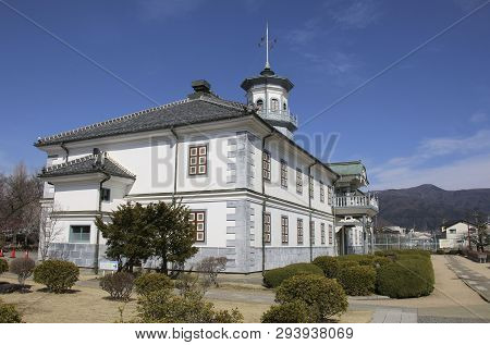 Matsumoto, Japan - March 26, 2019: Old Kaichi School In Matsumoto, Nagano Prefecture, Japan