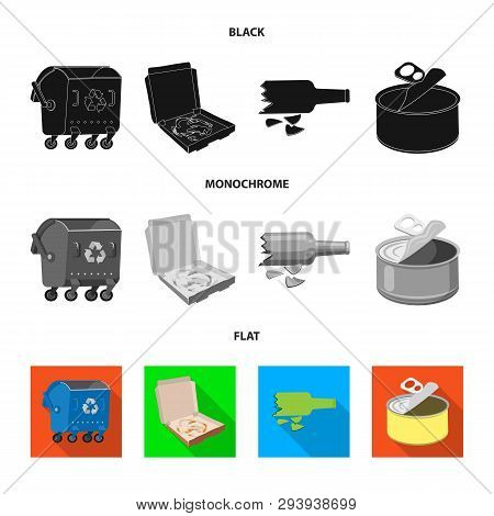 Vector Design Of Dump  And Sort Icon. Set Of Dump  And Junk Vector Icon For Stock.