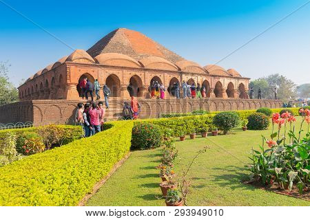 Bishnupur,west Bengal,india - December 26th,2015 : Rasmancha, Oldest Brick Temple Of India Is A Famo