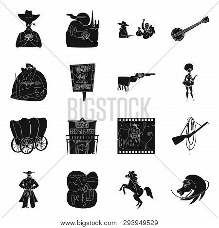 Vector Illustration Of Danger And Culture Symbol. Set Of Danger And West Stock Vector Illustration.