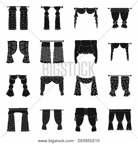 Isolated Object Of Garter And Blinds Icon. Collection Of Garter And Drapery Stock Vector Illustratio