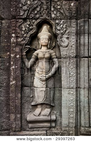 Aspara socha na Angkor Wat, Kambodža