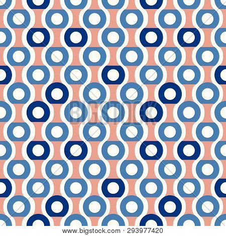 Hand Drawn Seamless Pattern. Flat Geometric Isolated Vector Pattern. Bright Circle Decorative Design