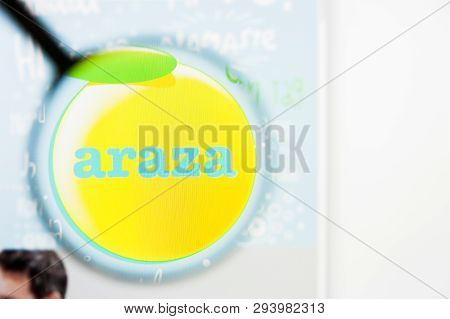 San Francisco, California, Usa - 29 March 2019: Illustrative Editorial Of Araza Website Homepage. Ar
