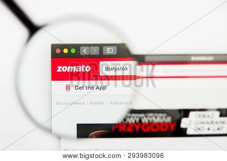 San Francisco, California, Usa - 29 March 2019: Illustrative Editorial Of Zomato Media Website Homep