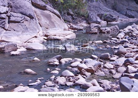 In The Mountains Of Talysh Is A Summer Day. At The Banks Of The Vilas River
