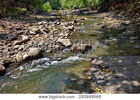 In The Mountains Of Talysh Is A Summer Day. At The Banks Of The Vilas River