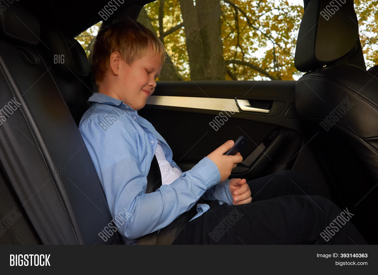 Boy Sitting Back Seat Image & Photo (Free Trial) Bigstock