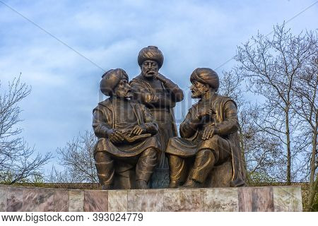 Turkey, Istanbul - 20,02,2018: Memorial To Sultan Mehmed Ii In Faith Park In Istanbul, Turkey