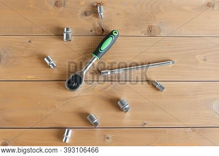 A Multipurpose Precision Tool Kit Set Box Showing Wrenches With Different Interchangeable Bit Head S
