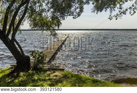 Wooden Pier On The Lake