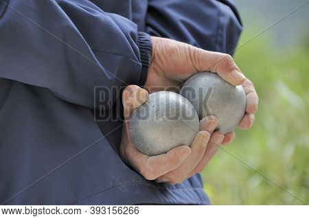 Playing Jeu De Boules In France, Europe