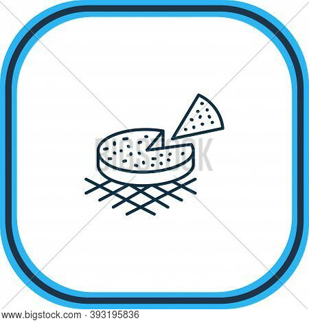 Illustration Of Finnish Squeaky Cheese Icon Line. Beautiful International Food Element Also Can Be U