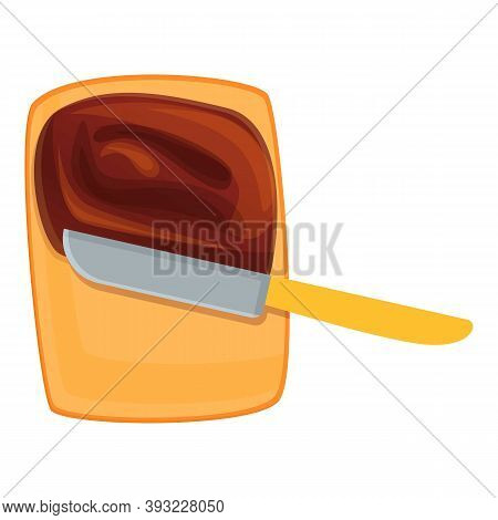 Chocolate Paste Knife Icon. Cartoon Of Chocolate Paste Knife Vector Icon For Web Design Isolated On 