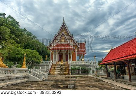 Wat Khao Chong Pran Temple For People Pray To Buddha And Look Hundred Million Bats From Khao Chong P